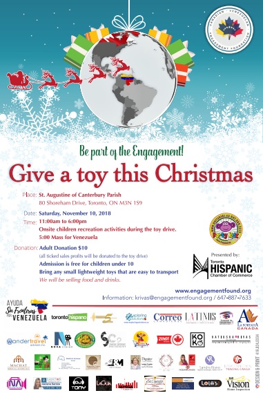 Gran recaudación de juguetes en Toronto para alegrar la navidad de los niños venezolanos 