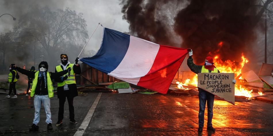 Protestas mantienen en jaque a Francia y al gobierno de Macron  