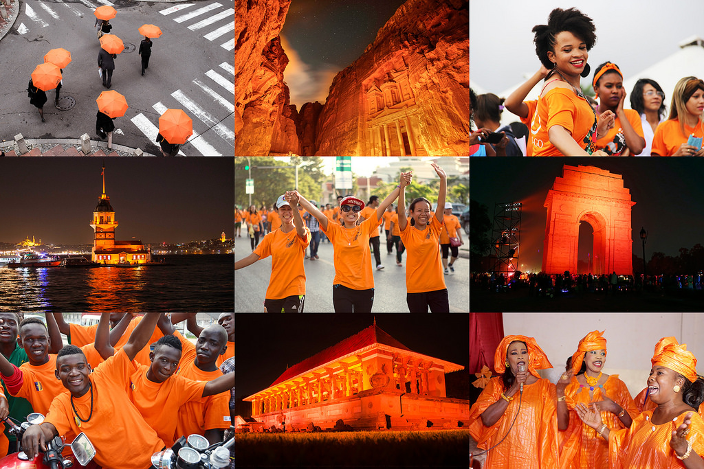 El mundo se viste de naranja en la lucha contra el maltrato a las mujeres 