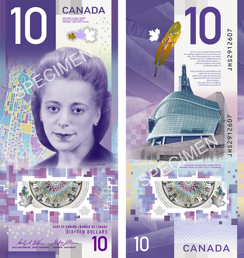Homenaje mujer negra en billete de 10 dólares que empezó a circular en Canadá 