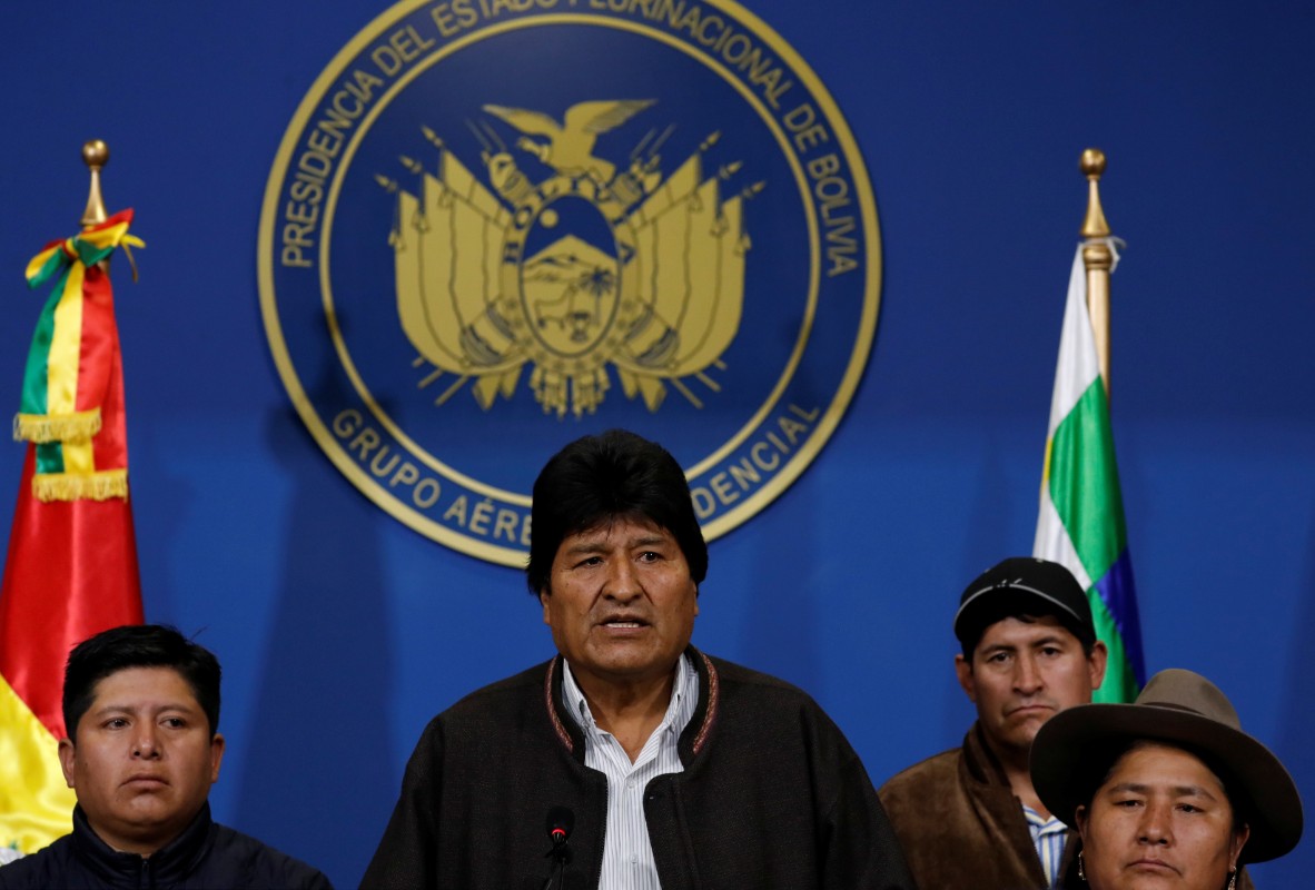 Ante las pruebas del fraude, Evo Morales renunció a la presidencia de Bolivia