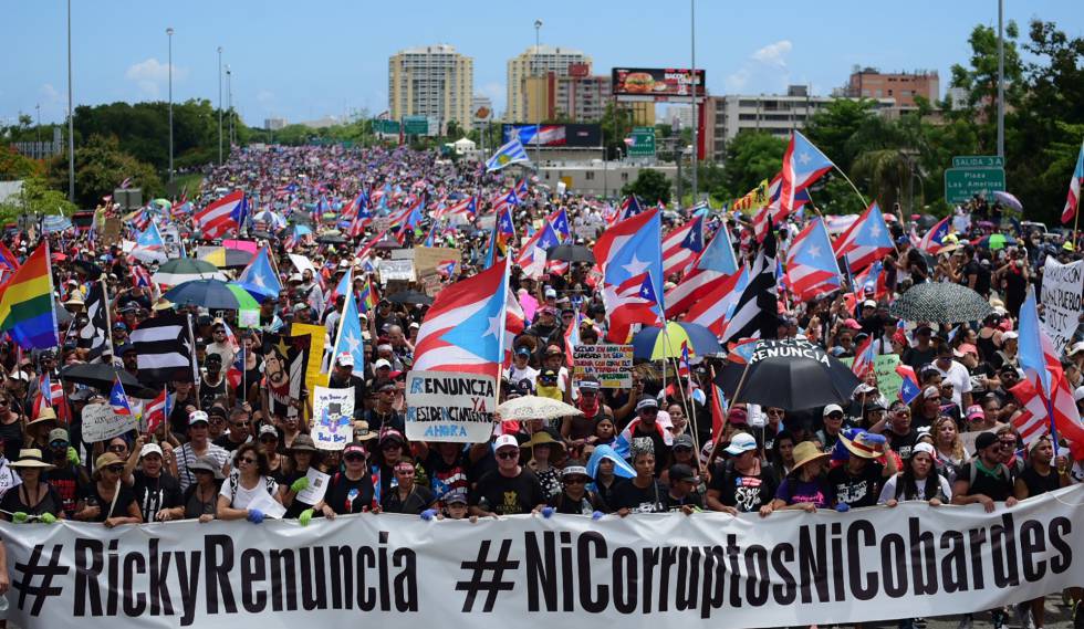 Crecen las protestas en Puerto Rico que piden la renuncia del gobernador