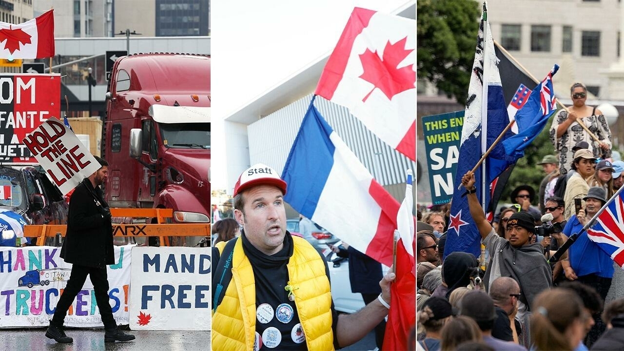 Protesta canadiense por restricciones del Covid-19 ahora se extiende por Europa 